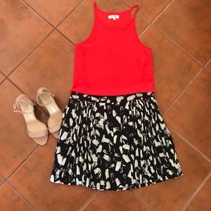 Red cotton on racerback tank top.